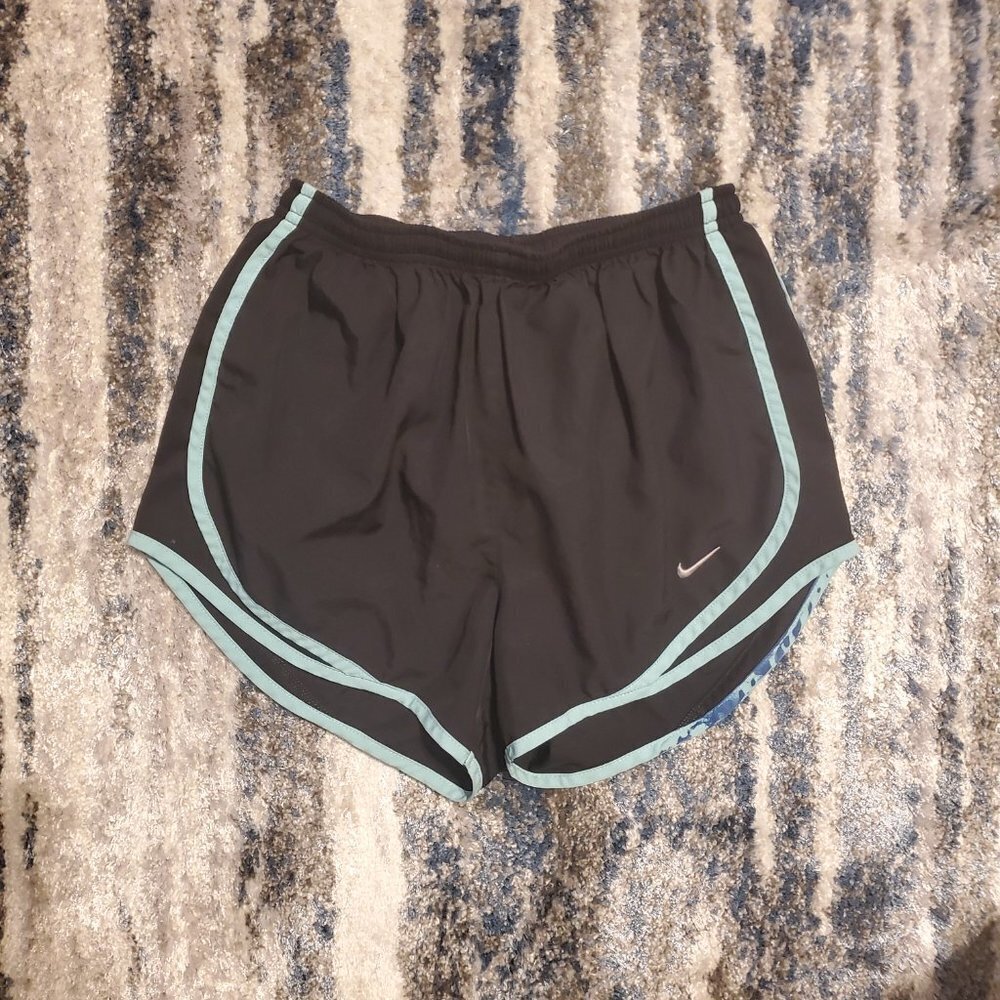 Black Dri-fit Nike Running Shorts w/ Blue Trim - Picture 3 of 11